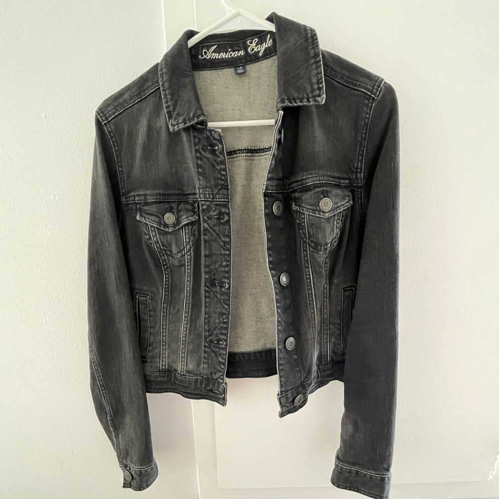 American Eagle black denim jacket